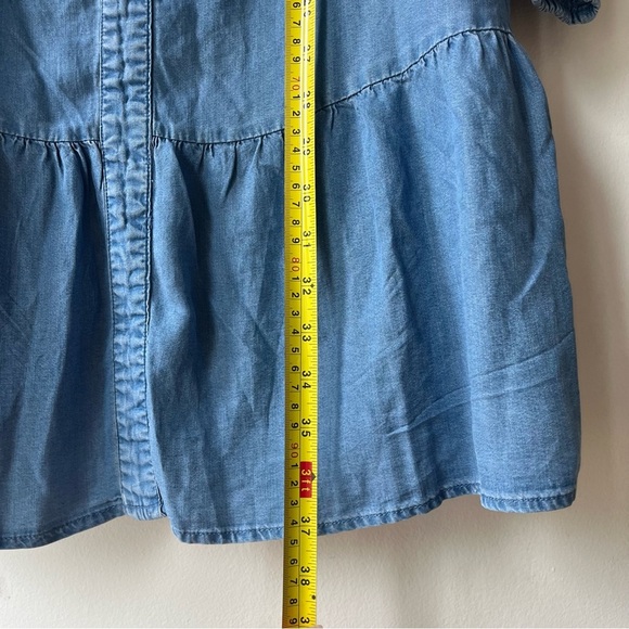 Buffalo David Bitton Blue Chambray Tunic Dress Women’s Size M Long Sleeve - Picture 5 of 10